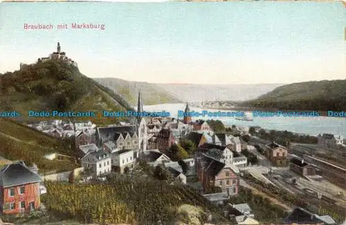 R060899 Braubach mit Marksburg. B. Hopkins