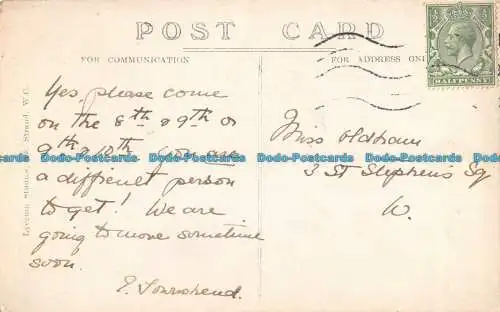 R062531 Alte Postkarte. Frau und Mann