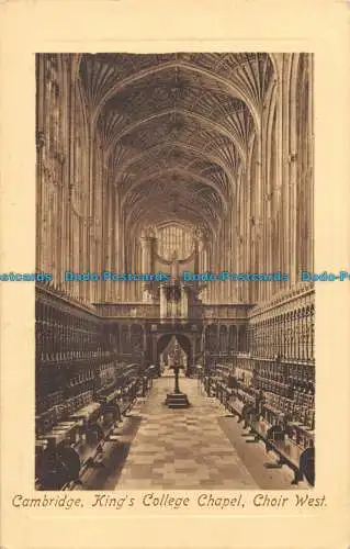 R062076 Cambridge. Kings College Chapel. Westchor. Frith