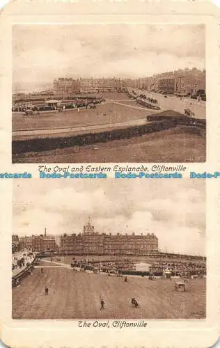 R061070 Die ovale und östliche Esplanade. Cliftonville. Valentinstag. 1914