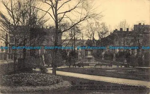 R062290 Brüssel. Square du Petit Sablon Statue der Grafen von Egmont und Morne