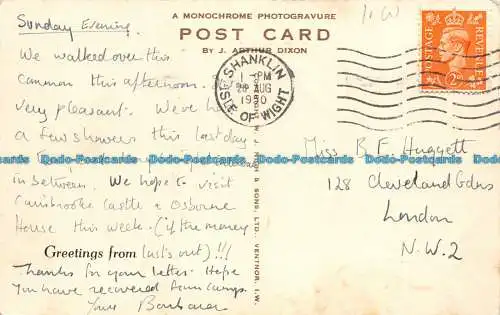 R062368 Luccombe Common Shanklin. I.W. Nigh. Nr. 4474. 1950