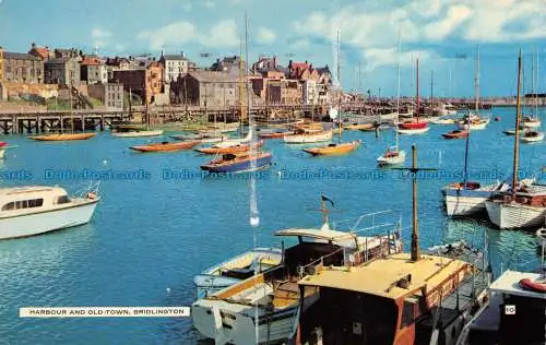 R063492 Hafen und Altstadt. Bridlington. Bamforth. Farbglanz. 1965