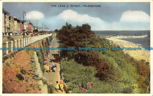 R062885 The Leas and Beach. Folkestone. Lansdowne. 1956