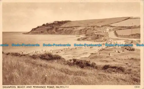 R062435 Swanpool Beach und Pennance Point. Falmouth. Lachs. Nr. 13121