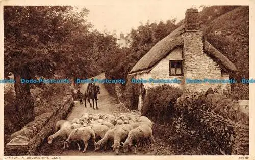 R062462 Lynton. Eine Devonshire Lane. Photochrom. Nr. 32518