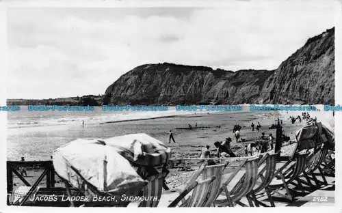 R062475 Jacobs Ladder Beach. Sidmouth. RA. Nr. 2482. RP. 1954