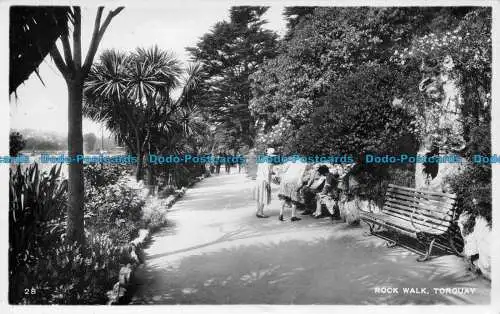 R062479 Rock Walk. Torquay. Nr. 28. RP. 1948