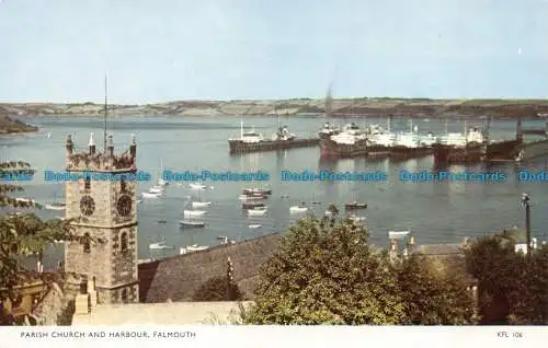 R063094 Pariser Kirche und Hafen. Falmouth. Jarrold. RP