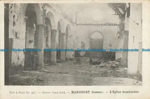 R064323 Maricourt. Summe. Die bombardische Kirche