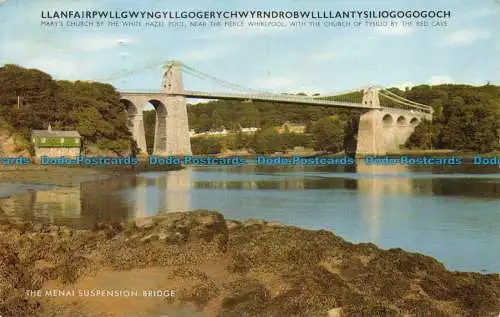 R063140 Die Menai-Hängebrücke. Lachs. 1975