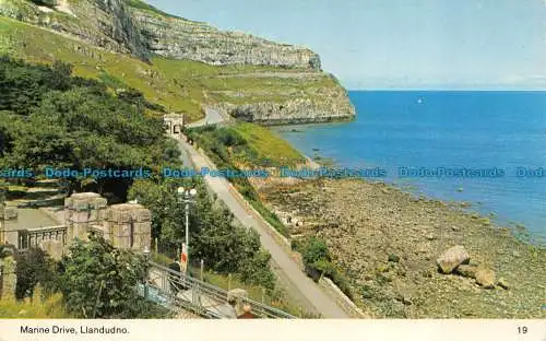 R063154 Marine Drive. Llandudno. Bamforth. Farbglanz. 1973