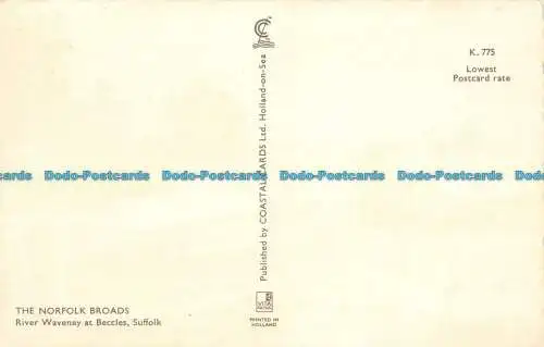 R063842 Die Norfolk Broads. River Waveney in Beckles. Suffolk