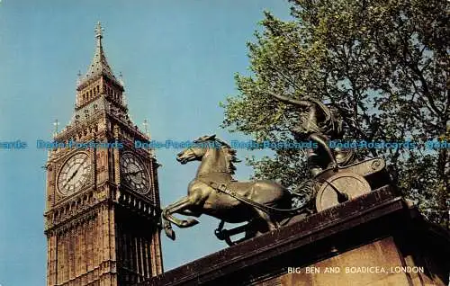 R064500 Big Ben und Boadicea. London. Lachs