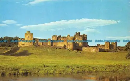 R064031 Das Schloss und der Fluss Aln. Alnwick. Fotopräzision