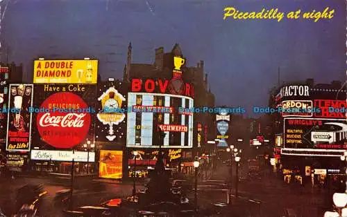 R065017 Piccadilly Circus. London. Nachts. 1963