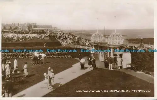 R065098 Bungalow und Bandstand. Cliftonville. RP. 1933