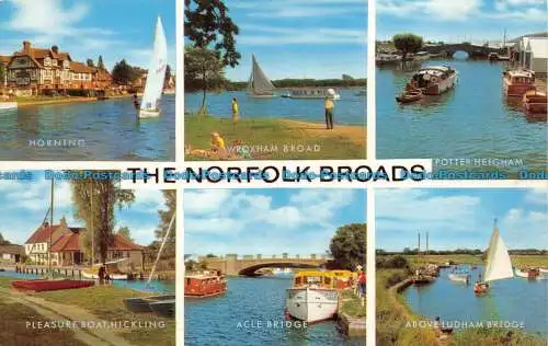 R064215 Die Norfolk Broads. Multi-View. Lachs. 1971