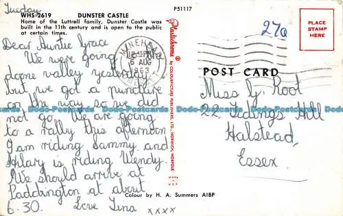 R065218 Dunster Castle. H.A. Sommer. 1963