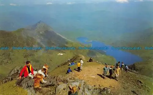 R064838 Blick vom Gipfel des Snowdon. Bamforth. Farbglanz