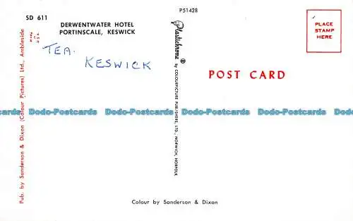 R065263 Derwentwater Hotel Portinscale. Keswick. Sanderson und Dixon