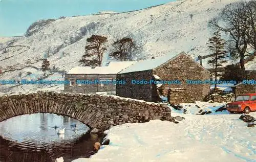 R065298 Watendlath-Brücke im Winter. Fotopräzision