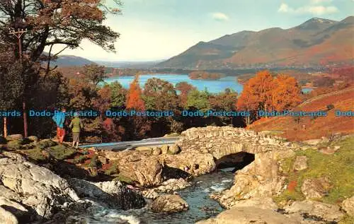 R065306 Aschebrücke und Skiddaw. Derwentwater. Fotopräzision