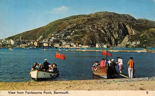 R073208 Aussicht vom Fairbourne Point. Barmouth. Bamforth. 1982
