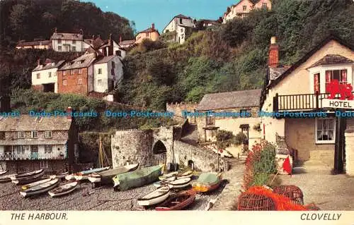 R076607 Der Hafen. Clovelly. 1978. Eine Saphirkarte