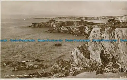 R077181 The Coastline. Newquay. E.C. Flinn. RP. 1939