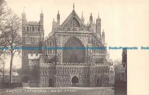 R076640 Kathedrale von Exeter. Westfront. Die London Stereoscopic Companys Serie