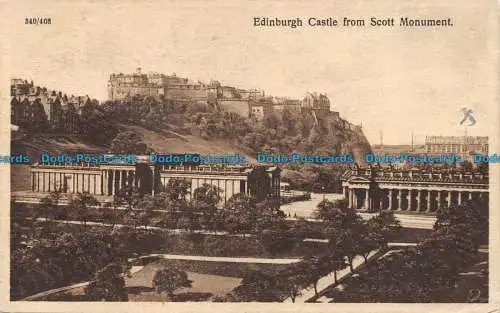 R076683 Edinburgh Castle vom Scott Monument. Zuverlässige Serie. W R und S