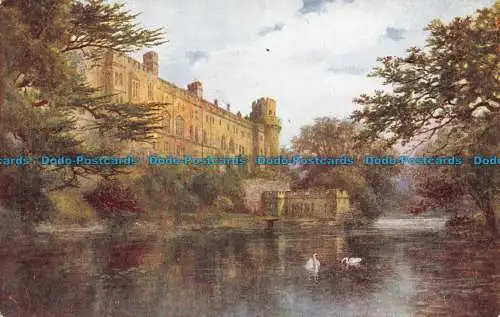 R075013 Warwick Castle aus dem Avon. Lachs. W.W. Quatremain. Postkarte