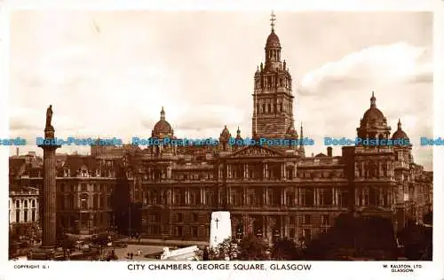 R076717 Stadtzimmer. George Square. Glasgow. W. Ralston. RP