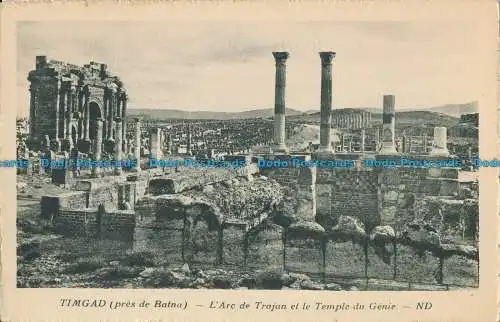 R077270 Timgad. Der Trajansbogen und der Tempel des Genies. Levy und Neurdein vereint