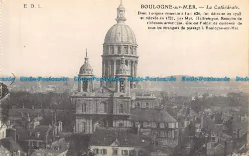 R076753 Boulogne sur Mer. die Kathedrale. Imp. R. Pruvost