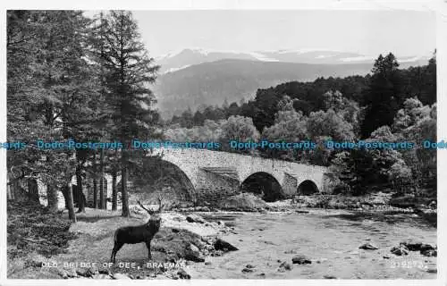 R076808 Alte Brücke von Dee. Braemar. RP. Valentinstag. 1960