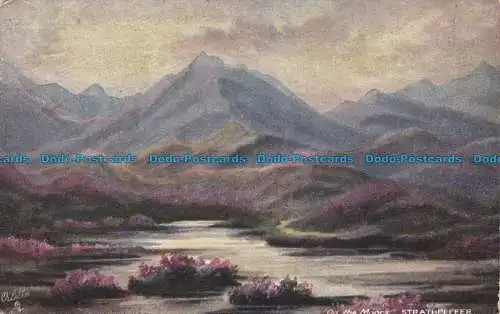 R075141 An den Mooren. Bonnie Scotland. Berg. Loch und Heathe. Öle. Nein. 7