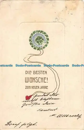 R077426 Die besten Wünsche zum Neuen Jahre. 1904