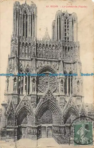 R077445 Reims. Die Kathedrale. Fassade