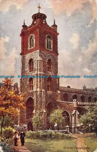 R076923 St. Giles Cripplegate. Charles E. Blume. Öle. Alte Londoner Kirchen.