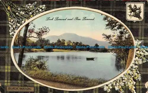 R077512 schwarze Uhr. Loch Lomond und Ben Lomond. Seriennr. 2244. Philco Serie