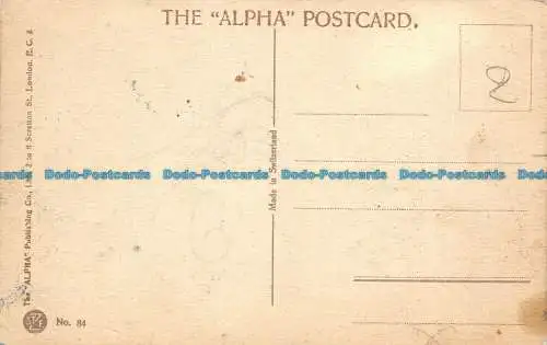 R076087 Gemälde. Das Alpha Publishing. Nein. 84. Postkarte