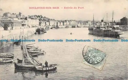 R077560 Boulogne sur Mer. Hafeneinfahrt