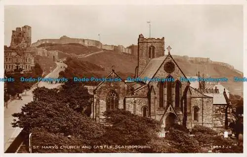 R076137 St. Marys Kirche und Schloss. Scarborough. RP