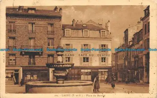 R077585 Lagny. Place du Marche. Bourgogne Freres