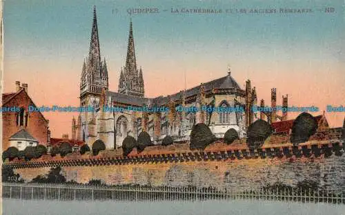 R076245 Quimper. Die Kathedrale und die alten Stadtmauern. ND. Levy und Neurdein Reu