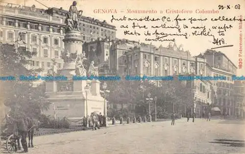 R077643 Genua. Denkmal für Christoph Kolumbus. 1903