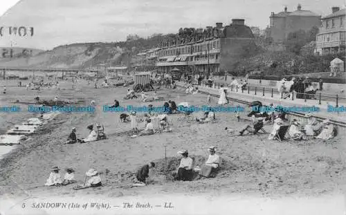 R077645 Sandown. Isle of Wight. Der Strand. LL. 1915