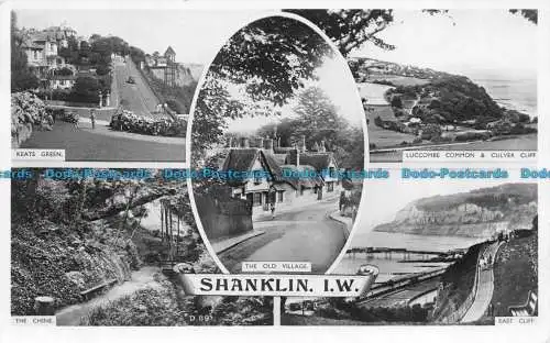 R076333 Shanklin. I.W. RP. Dean. Sandown. Die Bay-Serie. 1949. Multi View